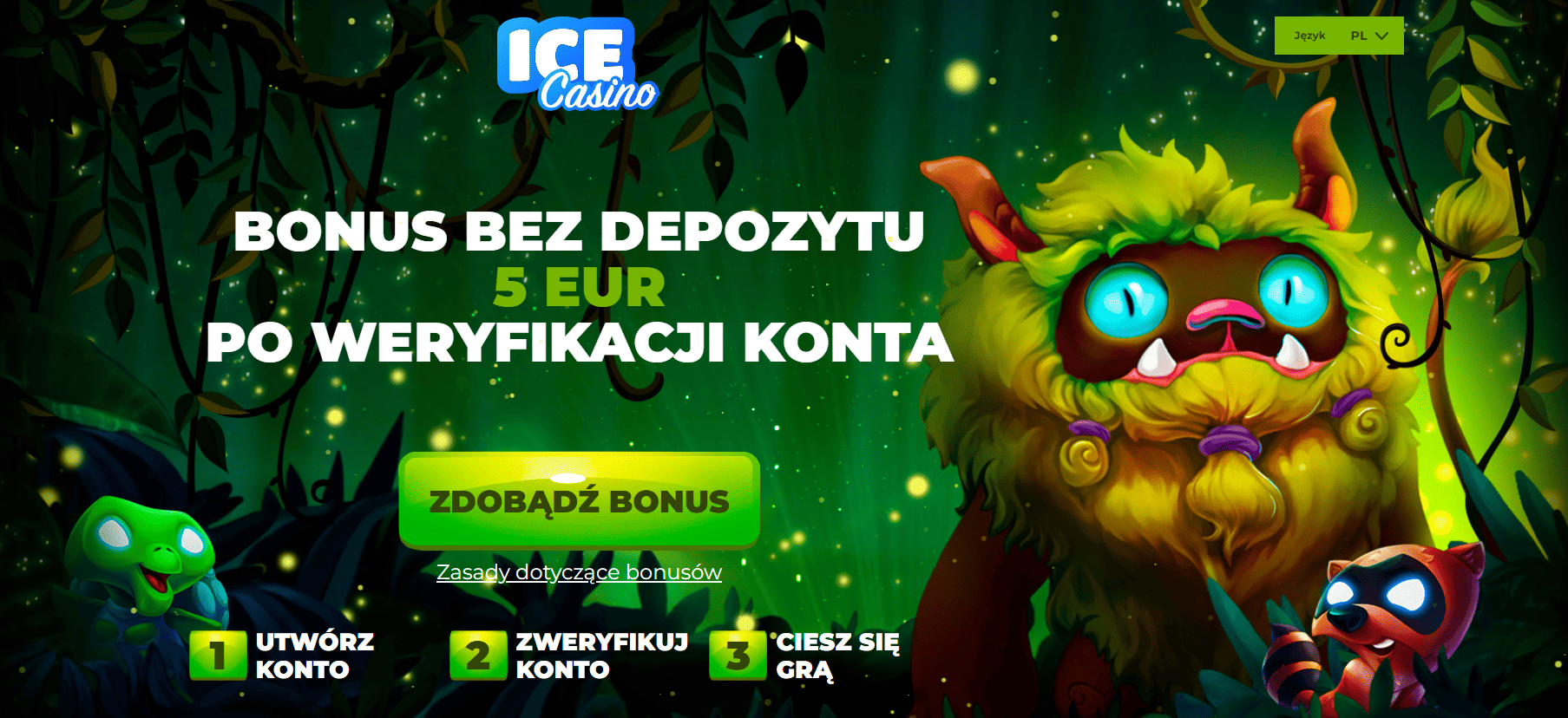 5 euro bez depozytu ice casino
