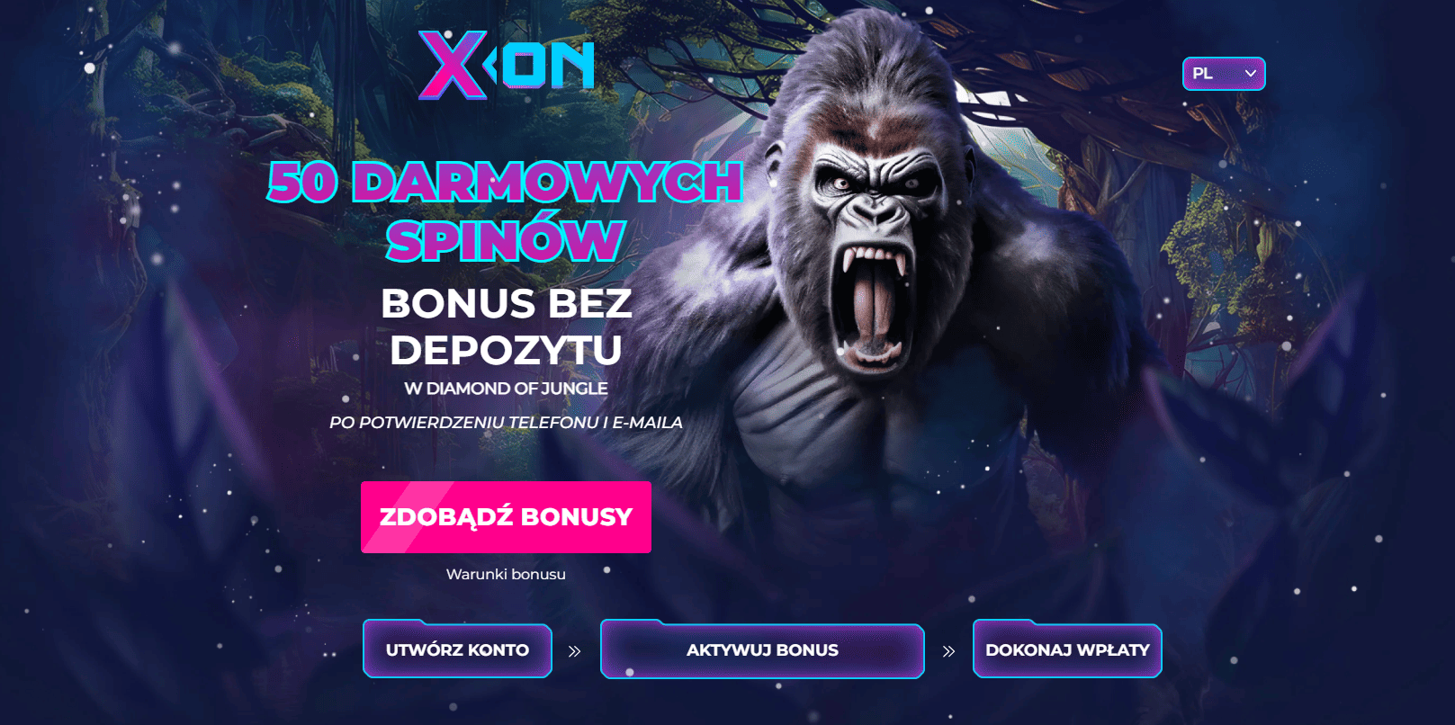 50 darmowych spinow od xon bet