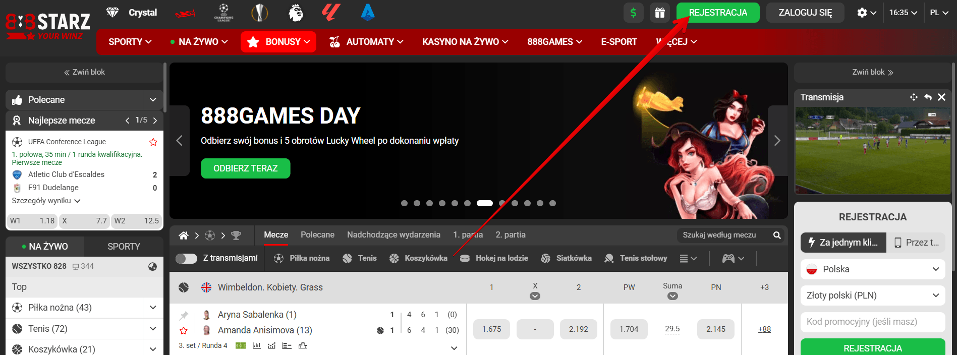 888starz strona internetowa