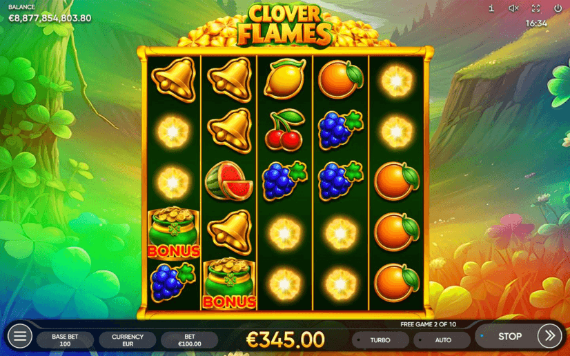Clover Flames ekran główny