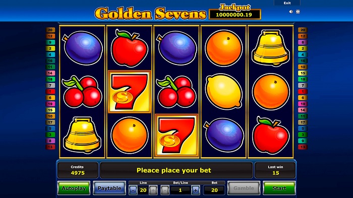 Golden Sevens slot interfejs