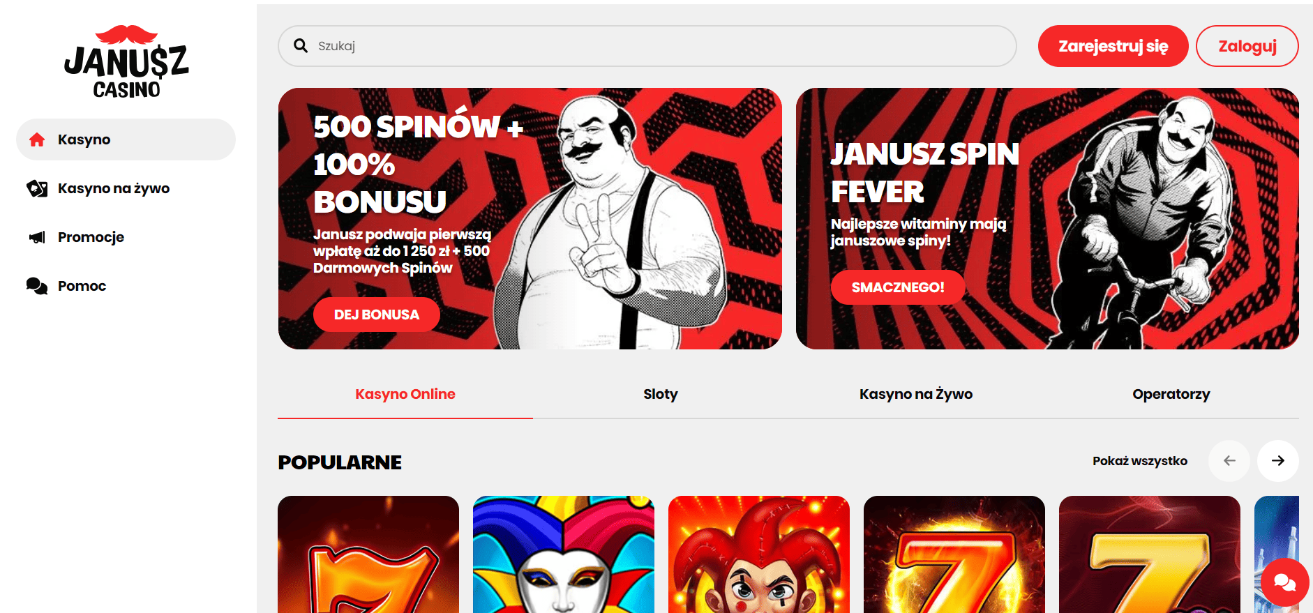 Janusz casino online strona główna