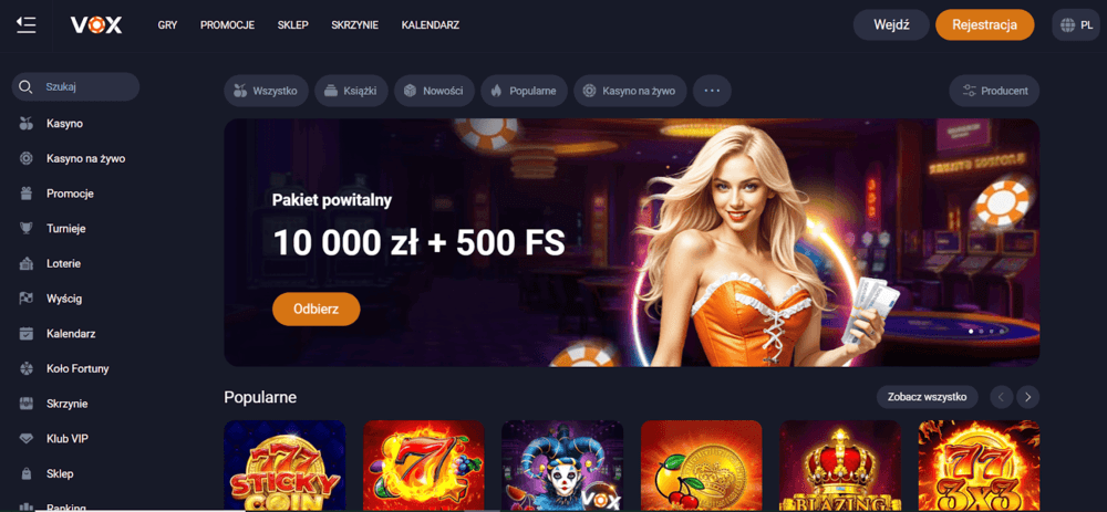 Vox Casino Nowe Kasyno dla Polskich Graczy
