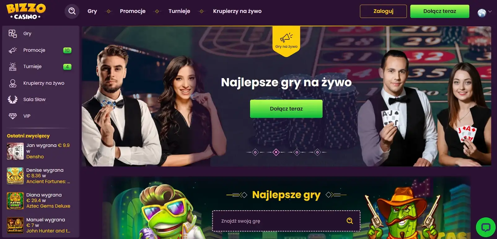 bizzo casino glowna strona