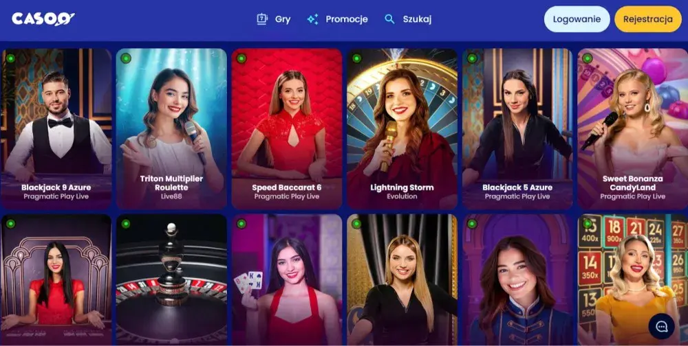 casoo kasyno sekcja gier na żywo