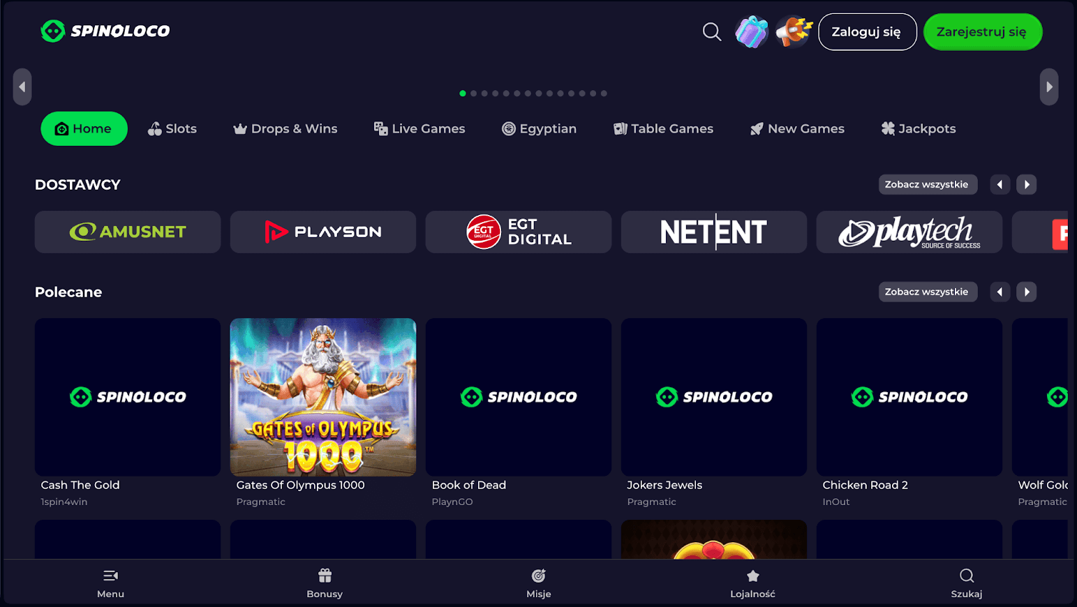 Spinoloco „Zarejestruj się”