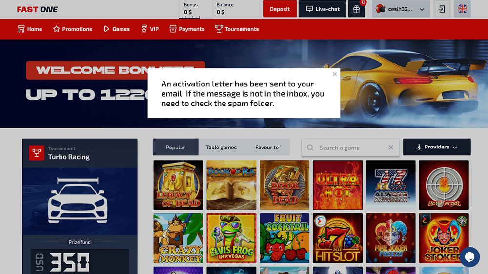 f1 casino potwierdz e-mail