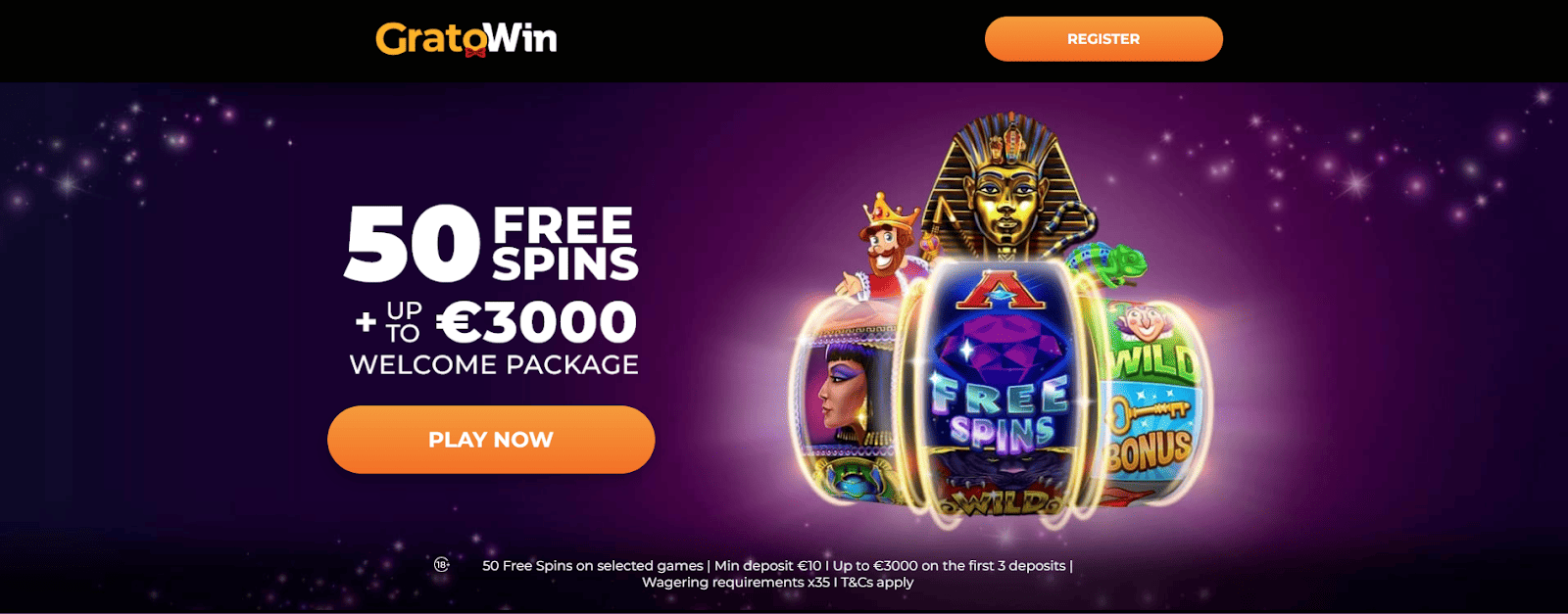 gratowin casino 50 free spins