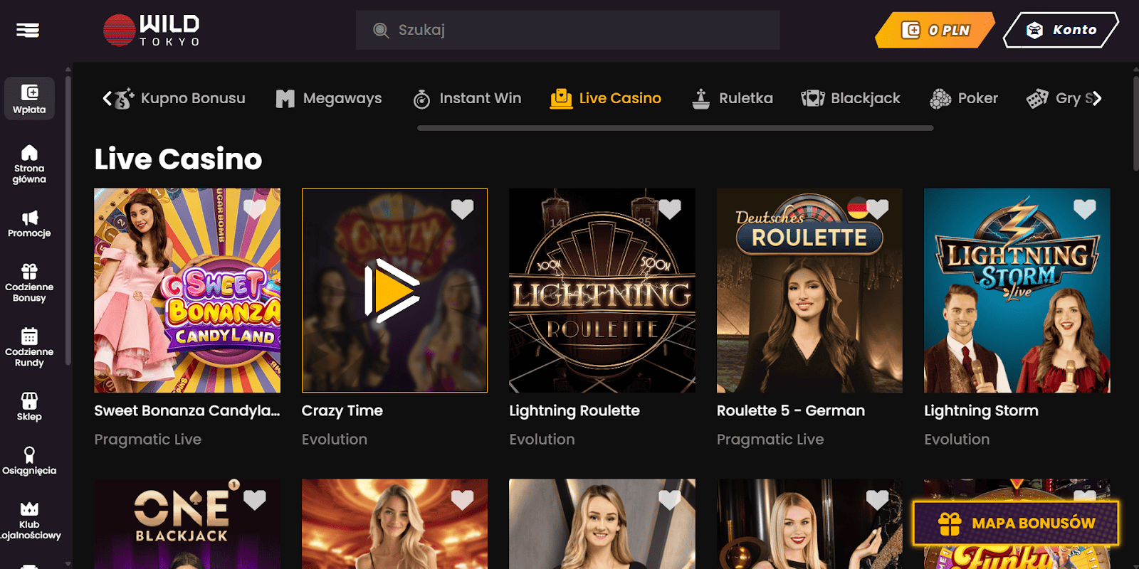 oferta gier wild tokyo casino