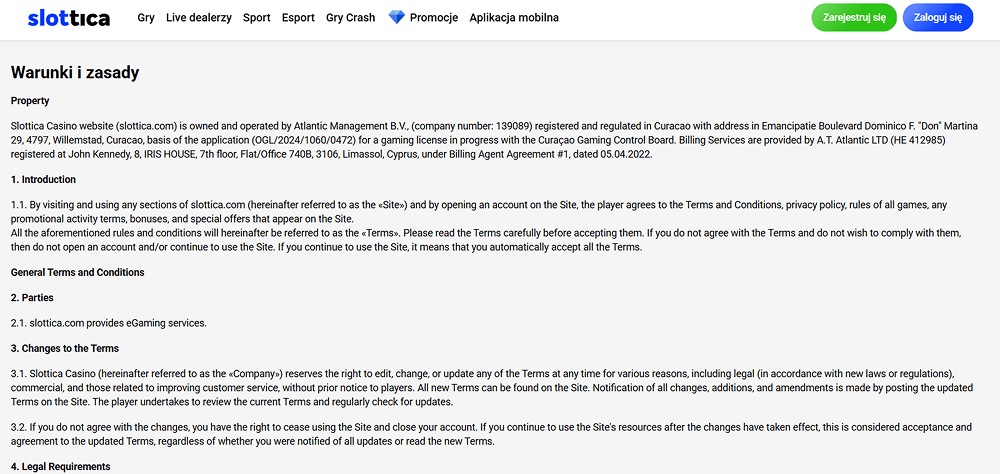 slottica bonus terms