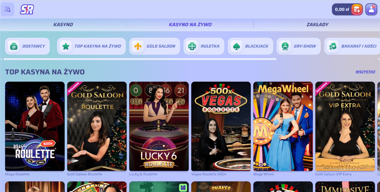 spinrollz casino stoly do gry na zywo