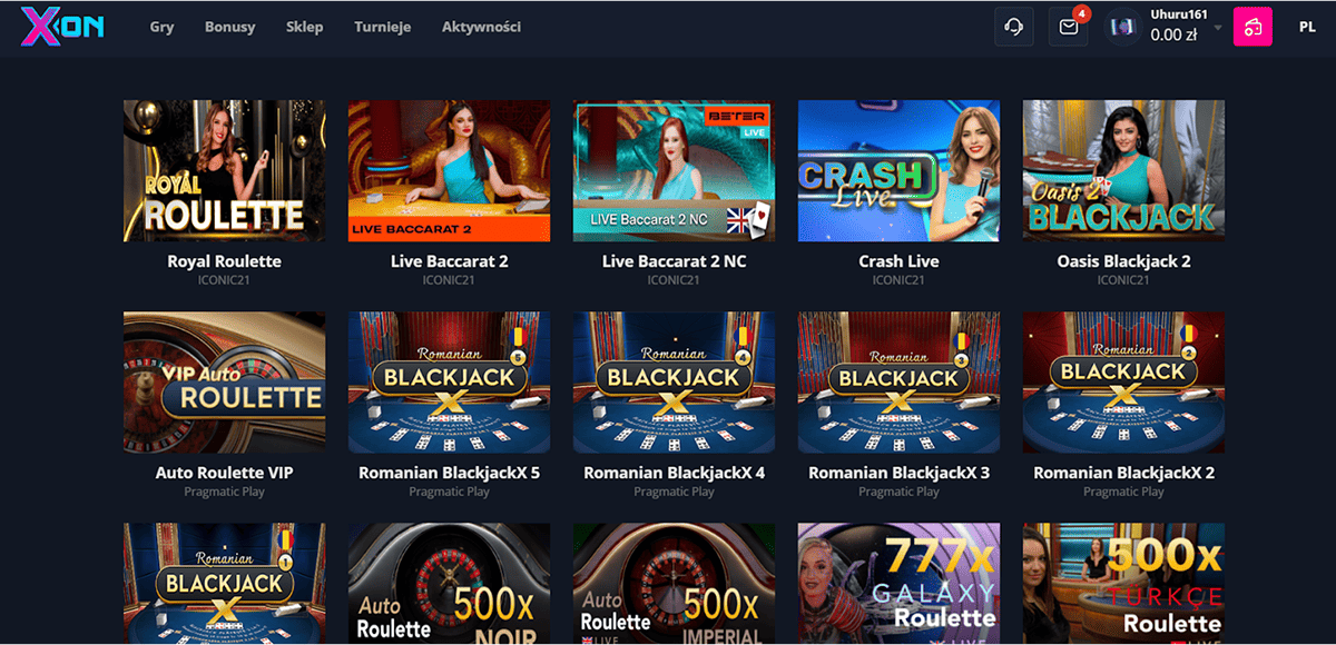 stoly do gry na zywo